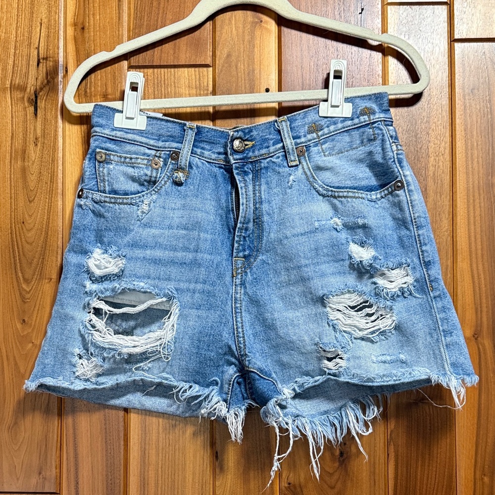 R13 Shredded Slouch Shorts size 28